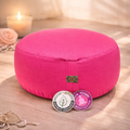 Coussin de Méditation Rose Coton Bio OCS 33x17cm (2500g) – Confort & Posture | Boutique Ésotérique Herve (Liège, Verviers)