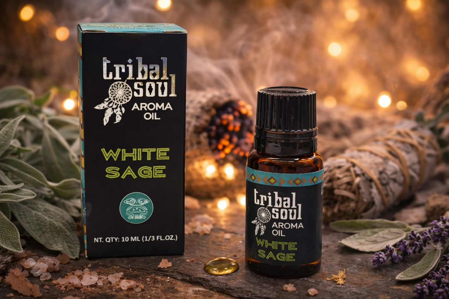 🌿 Huile Parfumée Tribal Soul – Sauge Blanche (10 mL)