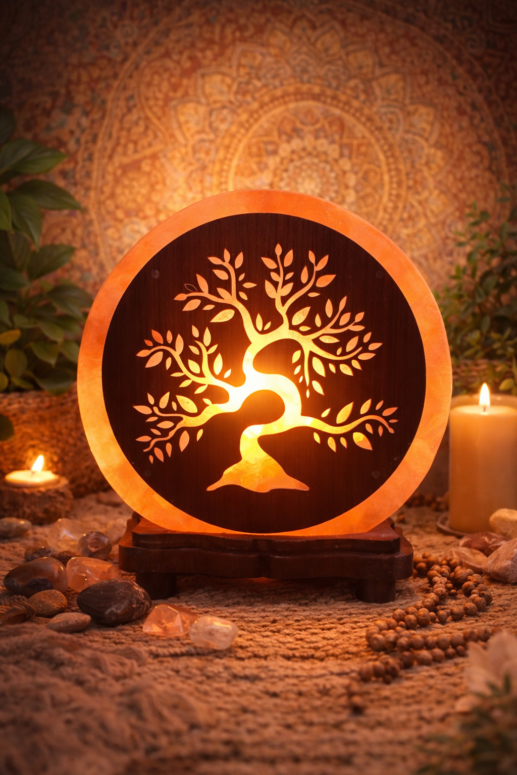 🌳 Lampe de Sel « Arbre de Vie » 🌿💫