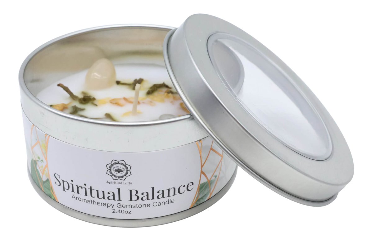 🕯️ Bougie “Équilibre Spirituel” – Cristal de Roche & Jasmin 70 g🌿✨