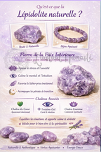 💜 Bracelet Lépidolite – Harmonie, Paix Intérieure & Clarté Spirituelle ✨