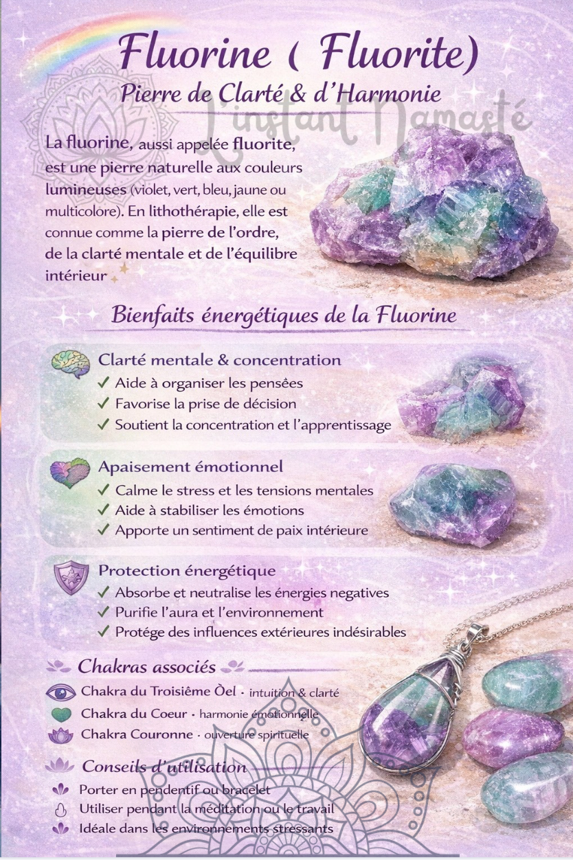 🌈 Bracelet Fluorite – Perles 8 mm