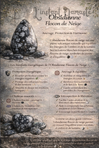 🌨️ Pendentif Obsidienne Flocon de Neige – Ancrage, Protection & Harmonie ✨