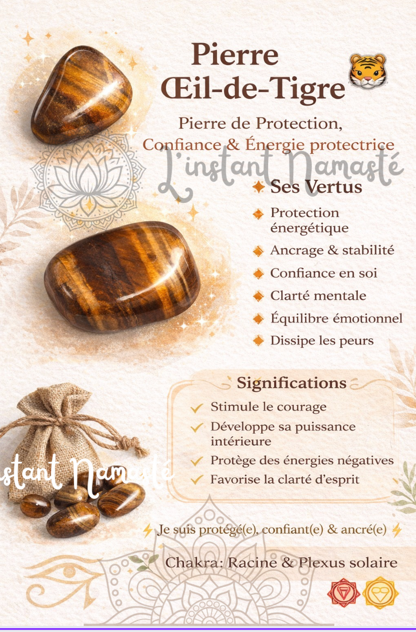 🐅 Bracelet Œil-de-Tigre – Perles naturelles 6 mm