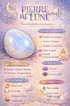 🌙✨ Pendentif Pierre de Lune Rose – Douceur & Intuition ✨🌙