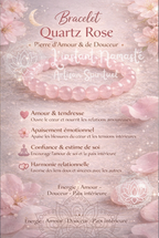 💗 Bracelet Quartz Rose – Perles 8 mm