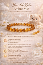🤎 Bracelet Bébé – Ambre Miel