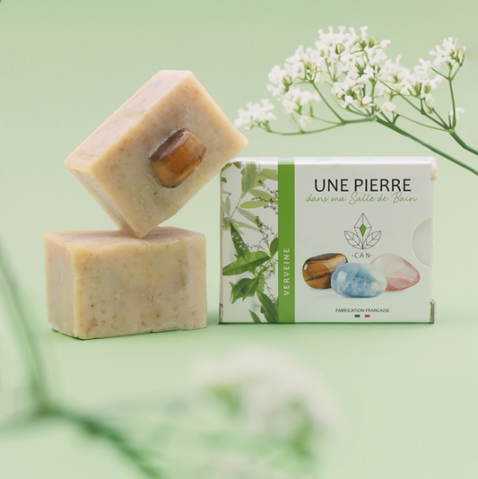 Savon Naturel à la Verveine avec Pierre – 140 g  🍃