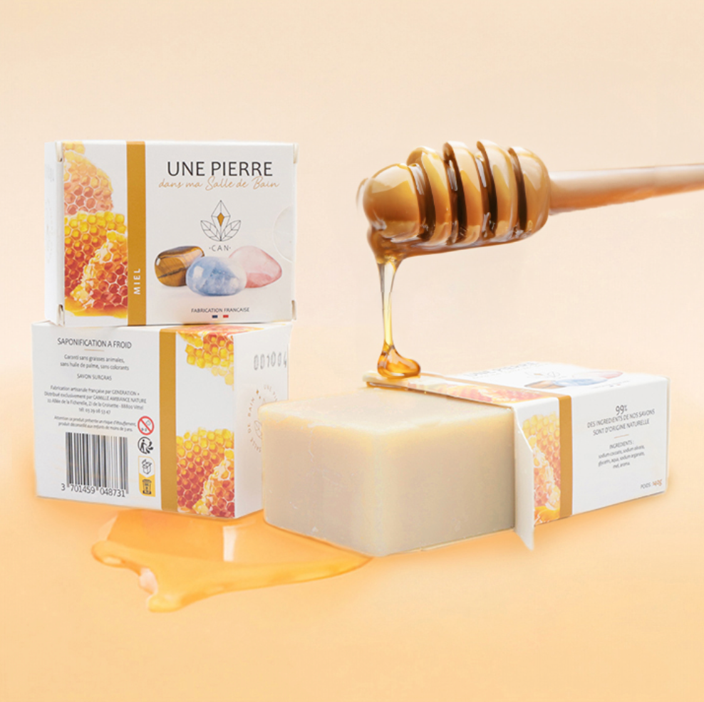 Savon Naturel au Miel avec Pierre – 140g 🍯