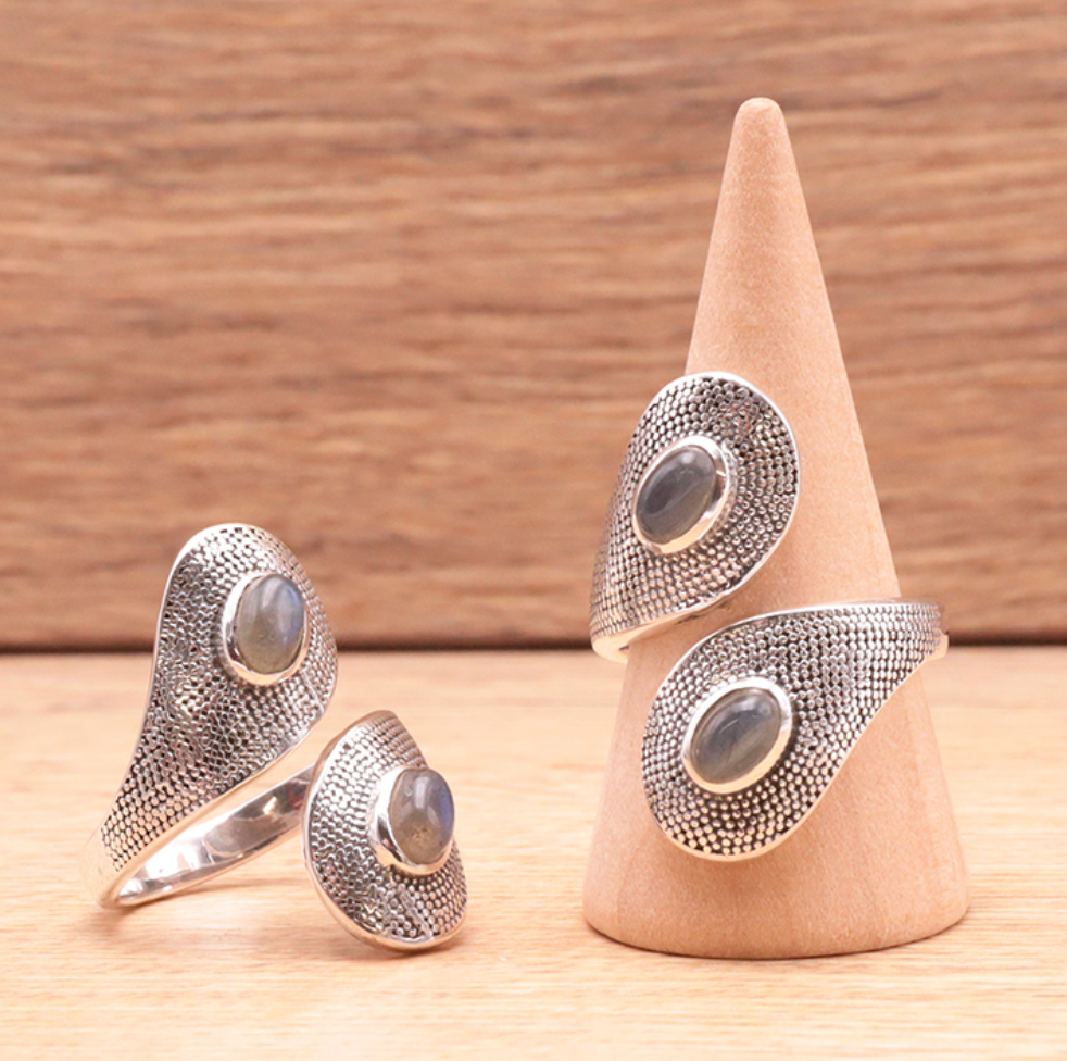 Sur commande 🌙 Bague Argent 925 & Labradorite AA