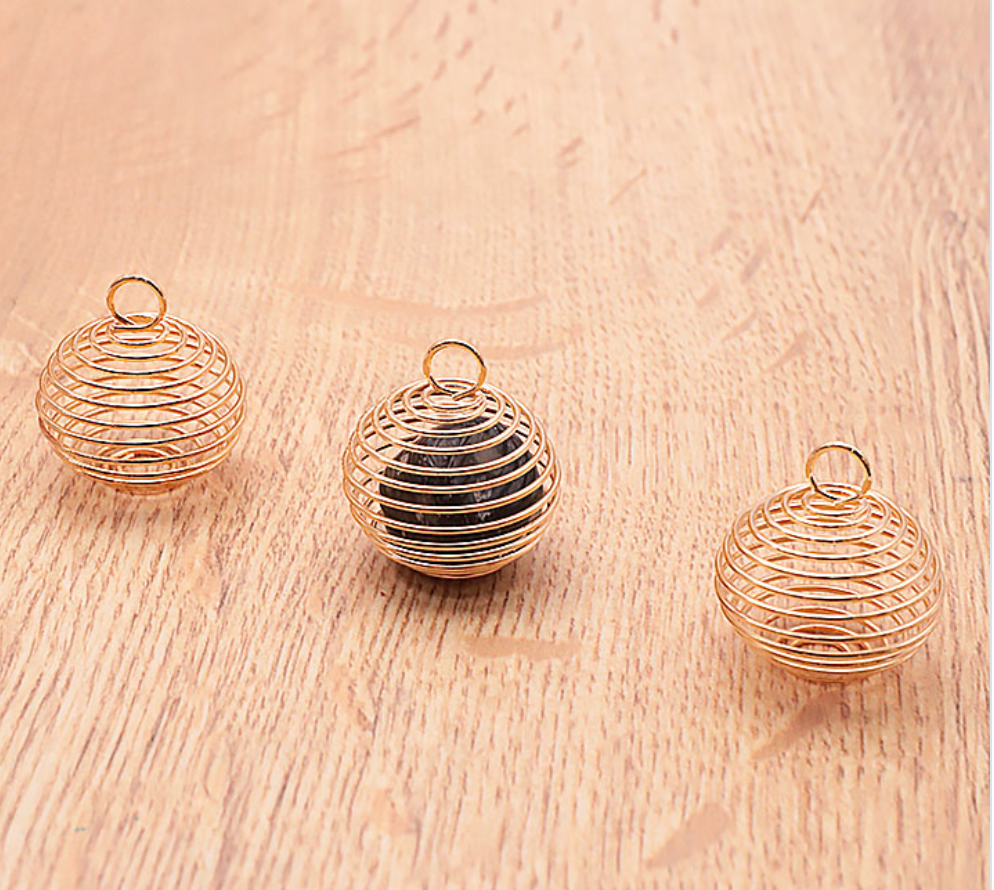 🔮 Cage Spirale 30 mm – Rose Dorée