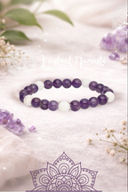 🌿 Bracelet Diffuseur d’Huiles Essentielles — Perles 8 mm Améthyste