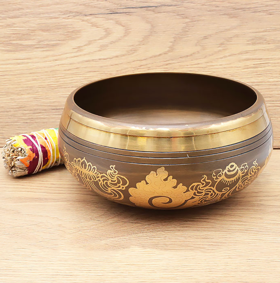 🕉️ Bol Chantant “Les Cinq Bouddhas” – 160 mm