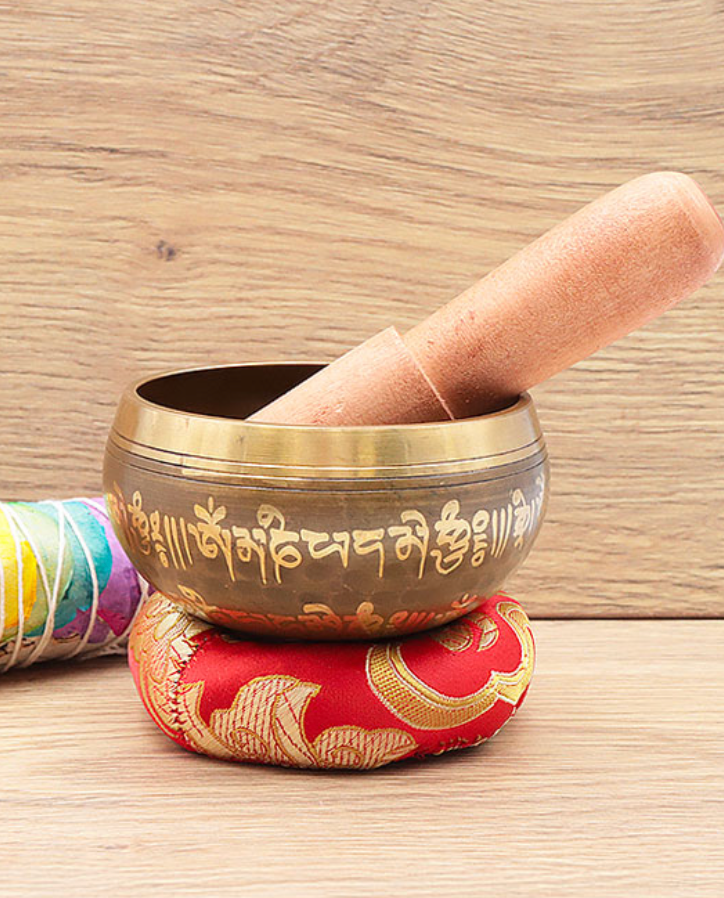 🕉️ Bol Chantant 80 mm + Coussin + Baguette