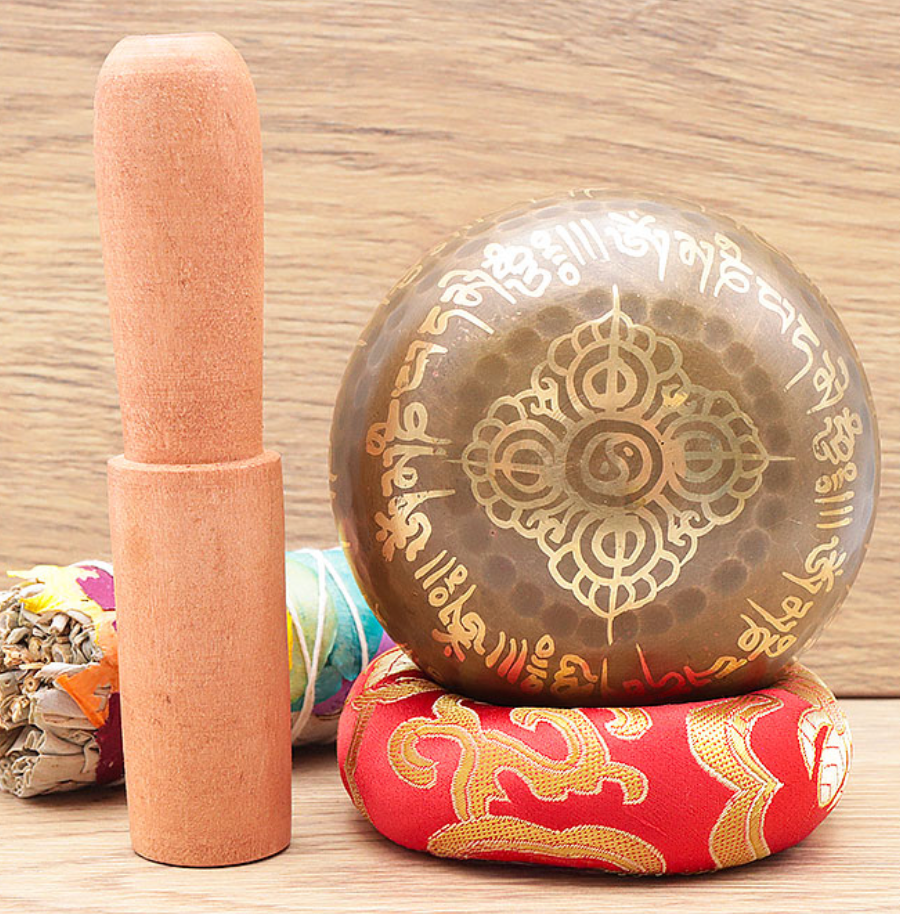 🕉️ Bol Chantant 80 mm + Coussin + Baguette