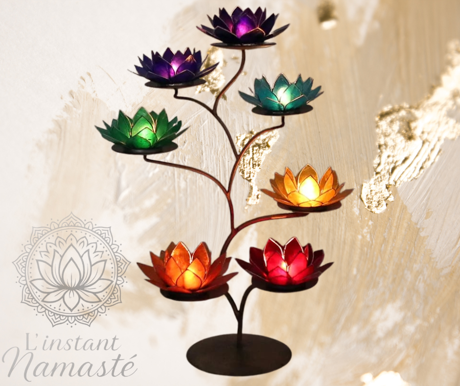 Chakras Lotus Présentoir métallique 🌈