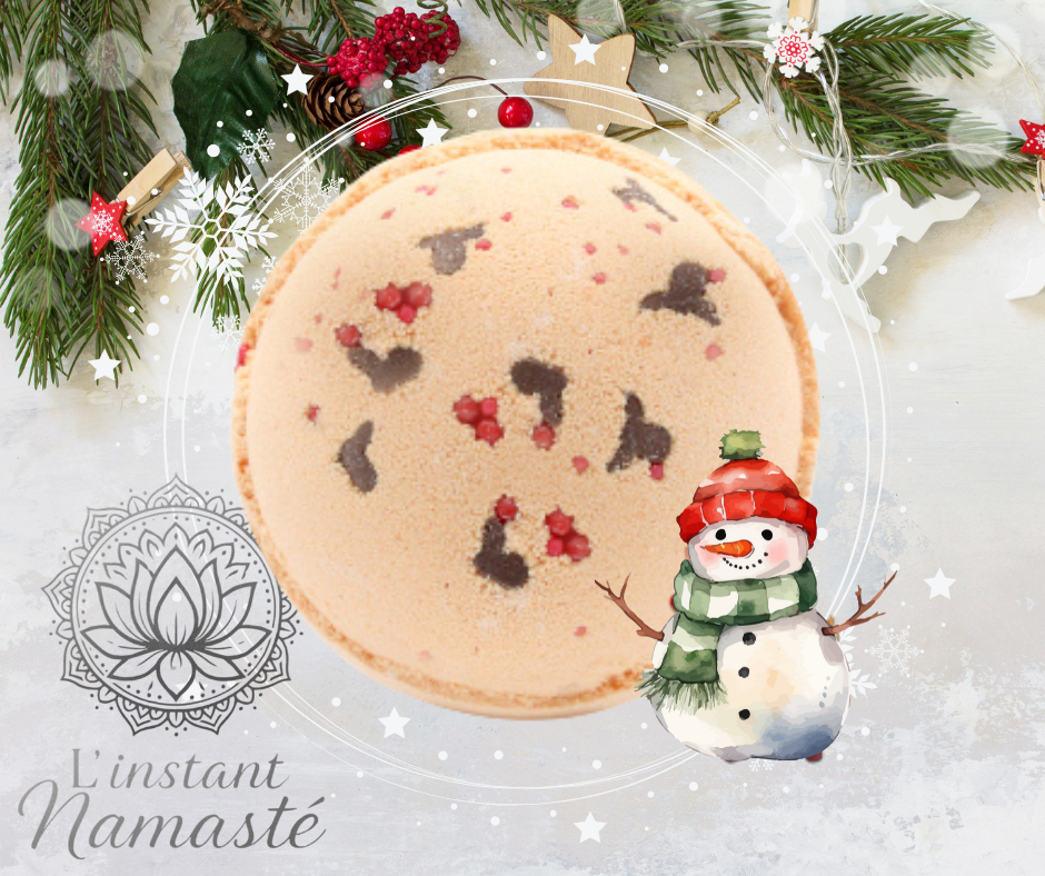 🦌 Bombe de Bain de Noël – Caramel & Nez Rouge 🎄✨