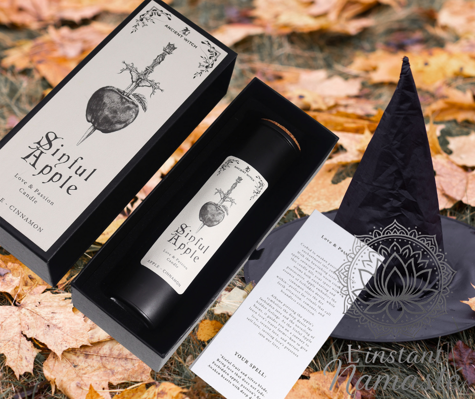 Bougies de Purification “Sorcière Ancestrale” – Pomme & Cannelle 🍎✨