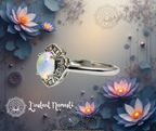 🌙 Bague Opale Spirituelle – Énergie & Lumière Intérieure ✨