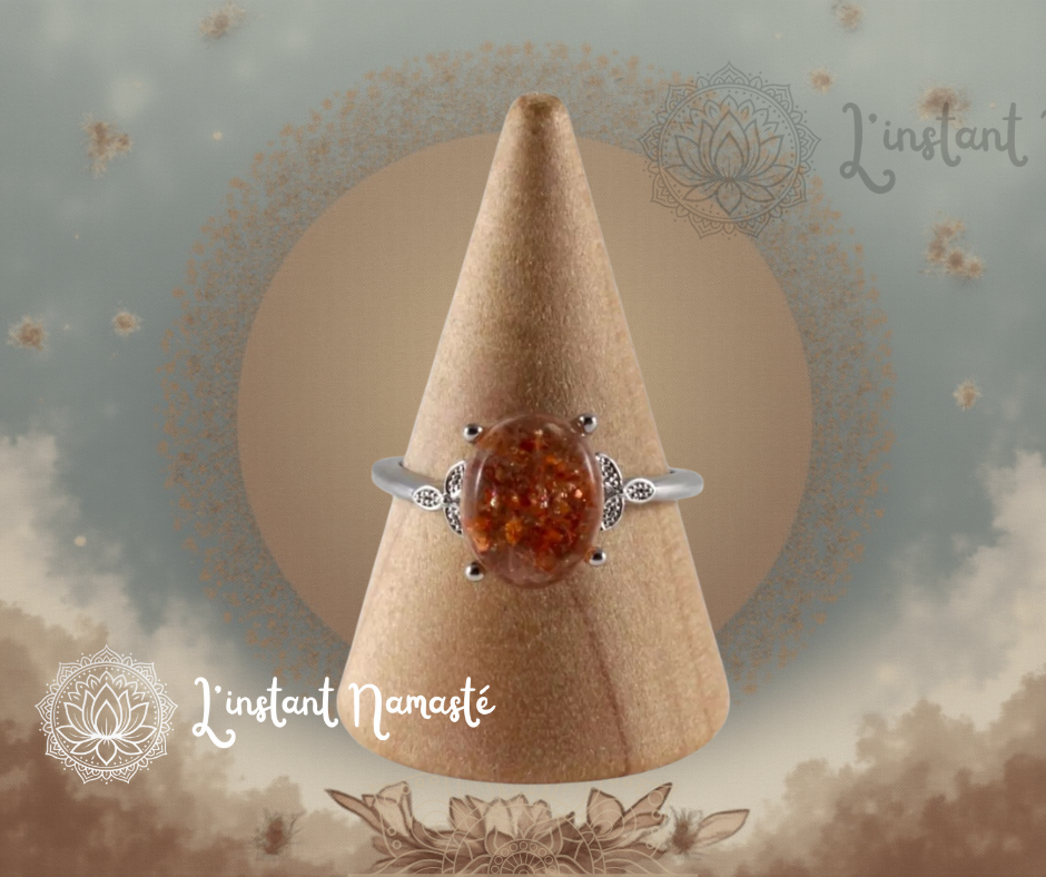🌞 Bague Pierre de Soleil – Énergie, Joie & Lumière Intérieure ✨