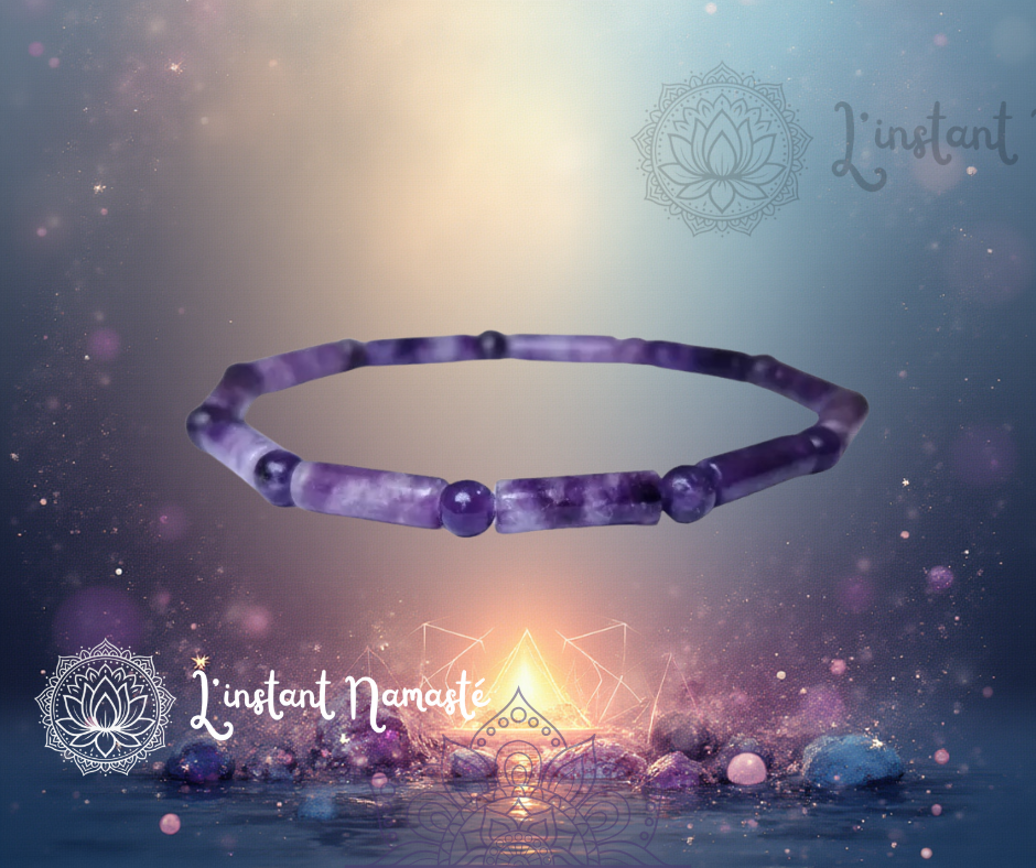 💜 Bracelet Lépidolite – Harmonie, Paix Intérieure & Clarté Spirituelle ✨