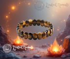 🐅 Bracelet Œil de Tigre Plat – Protection, Confiance & Énergie Solaire ✨