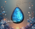 🌌 Pendentif Labradorite Bleue AA – Protection, Intuition & Transformation 💫
