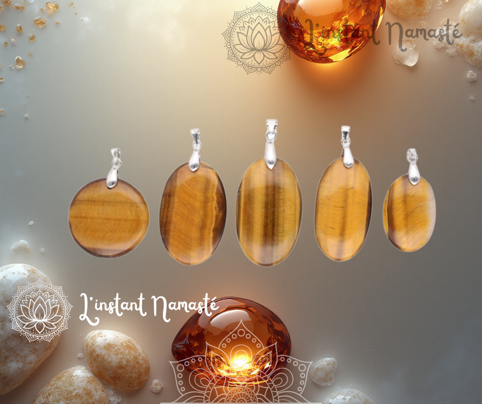 🐯✨ Pendentif Œil-de-Tigre — Protection & Force intérieure ✨🐯