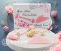 🌷 Coffret Quartz Rose – Rouleau & Gua Sha (80 mm) – Brésil 🌷