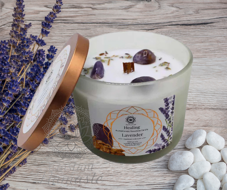 Bougie Green Tree 💜 Améthyste + Lavande - Guérison
