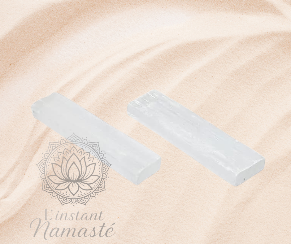 Barre de rechargement en Sélénite — 10 cm 🔮