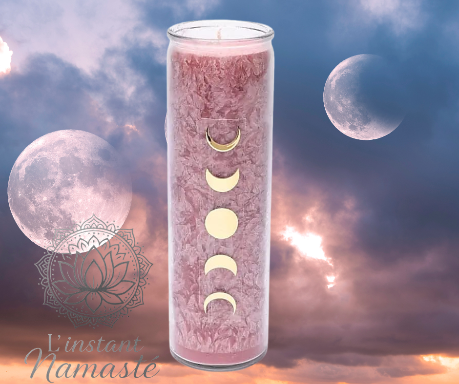 Bougie Lunaire Non Parfumée 🌕  100 % Naturelle & Éthique