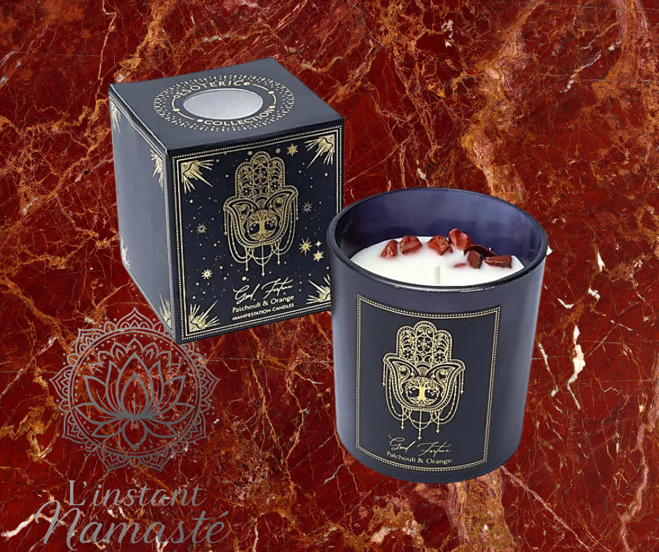 Bougie de Manifestation – Patchouli & Orange ✨
