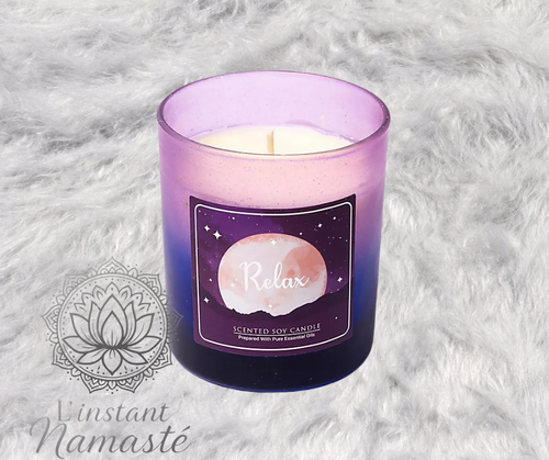 Bougie Parfumée Relaxante – Orange douce, Lavande & Vanille. 🌙