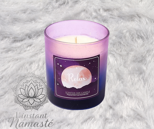 Bougie Parfumée Relaxante – Orange douce, Lavande & Vanille. 🌙