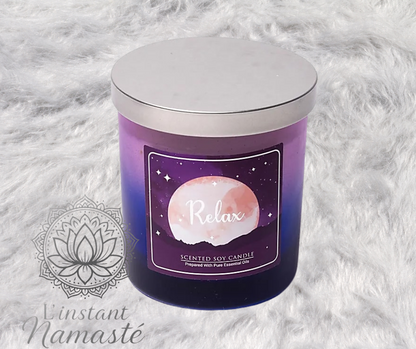 Bougie Parfumée Relaxante – Orange douce, Lavande & Vanille. 🌙