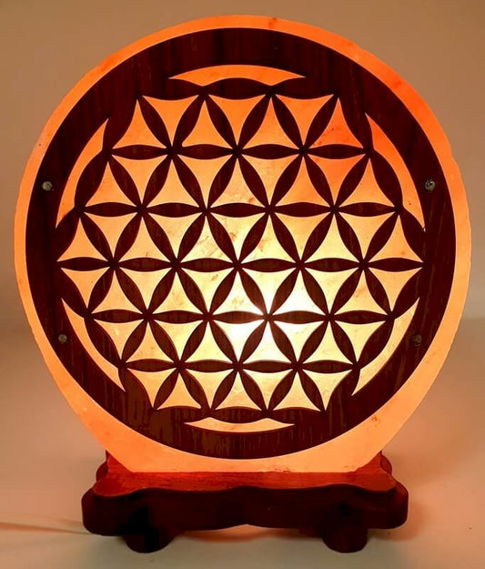 🌼 Lampe de Sel « Fleur de Vie » 🌿
