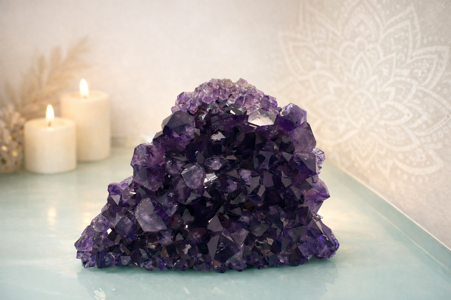 💜 Druse d’Améthyste Naturelle – Pièce d’exception