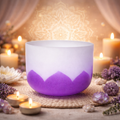 🪷 Bol Chantant en Cristal – Lotus 7ème Chakra (Couronne)
💜 Fréquence sacrée 432 Hz – Note SI