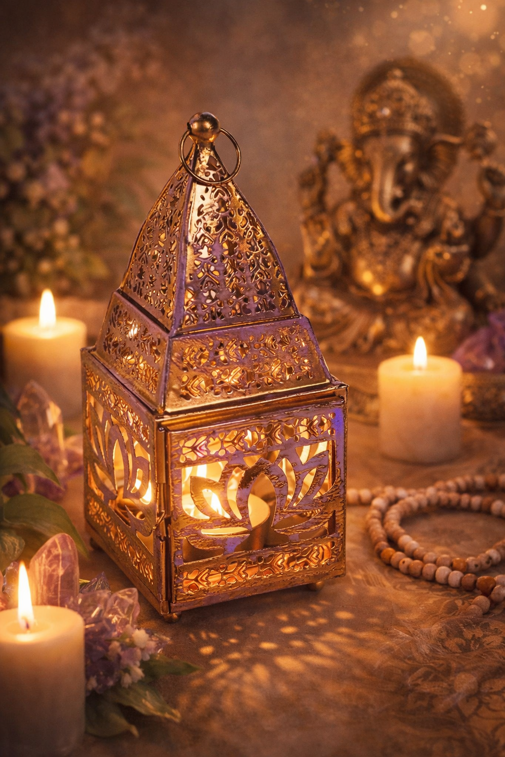 🌿✨ Lanterne Lotus – Lumière d’ambiance sacrée ✨🌿