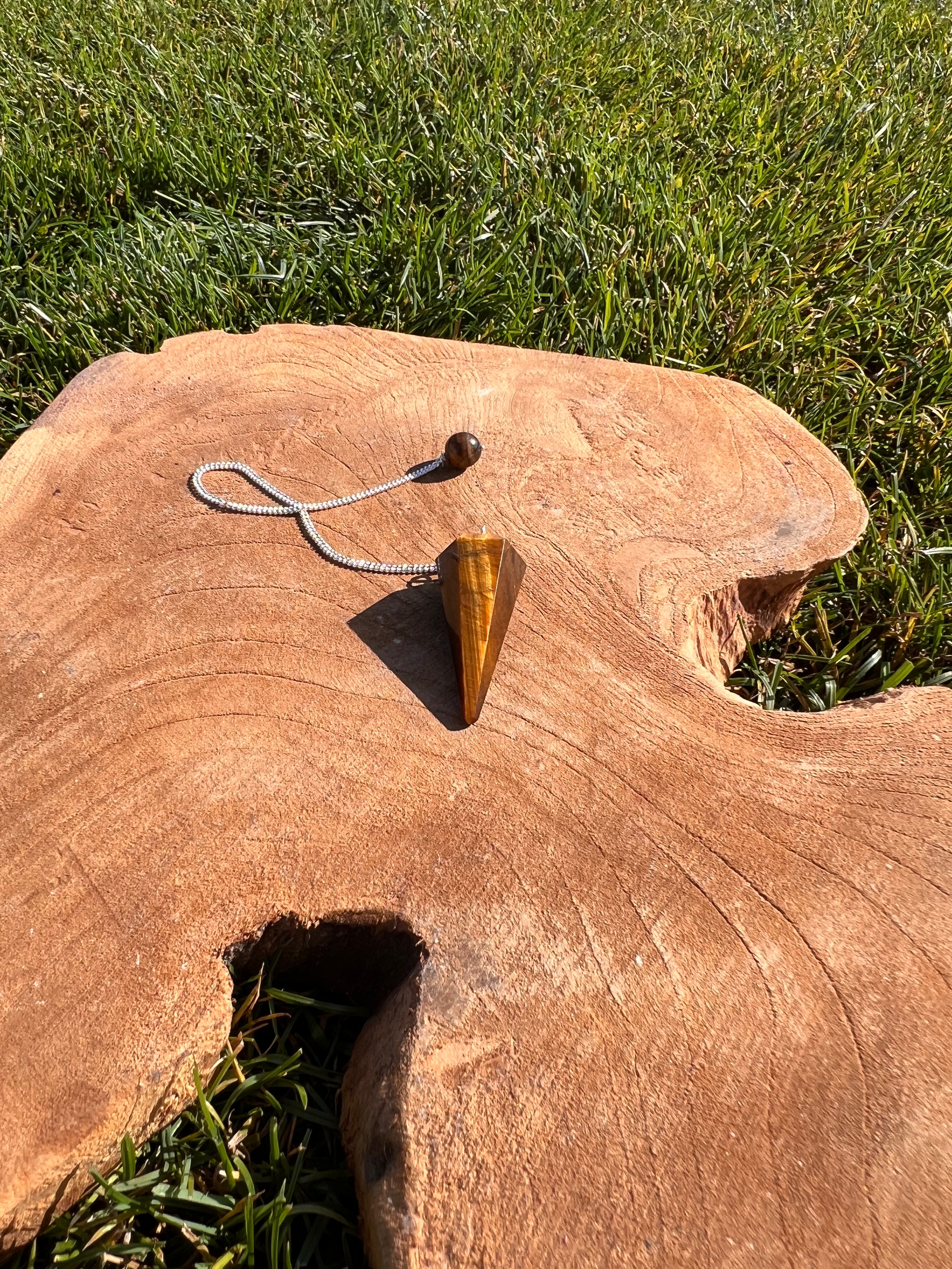 Pendule Magique – Œil de Tigre ✨🐯