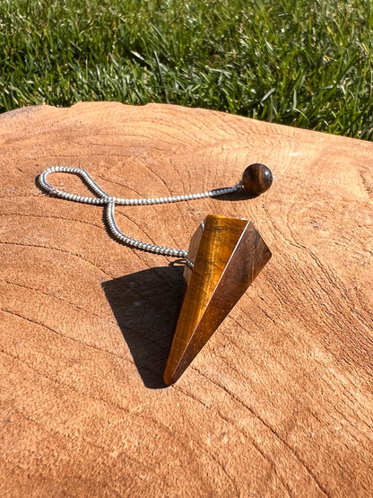 Pendule Magique – Œil de Tigre ✨🐯