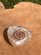 💗 Pendentif Orgonite Cœur en Sélénite – Énergie, Protection & Intuition