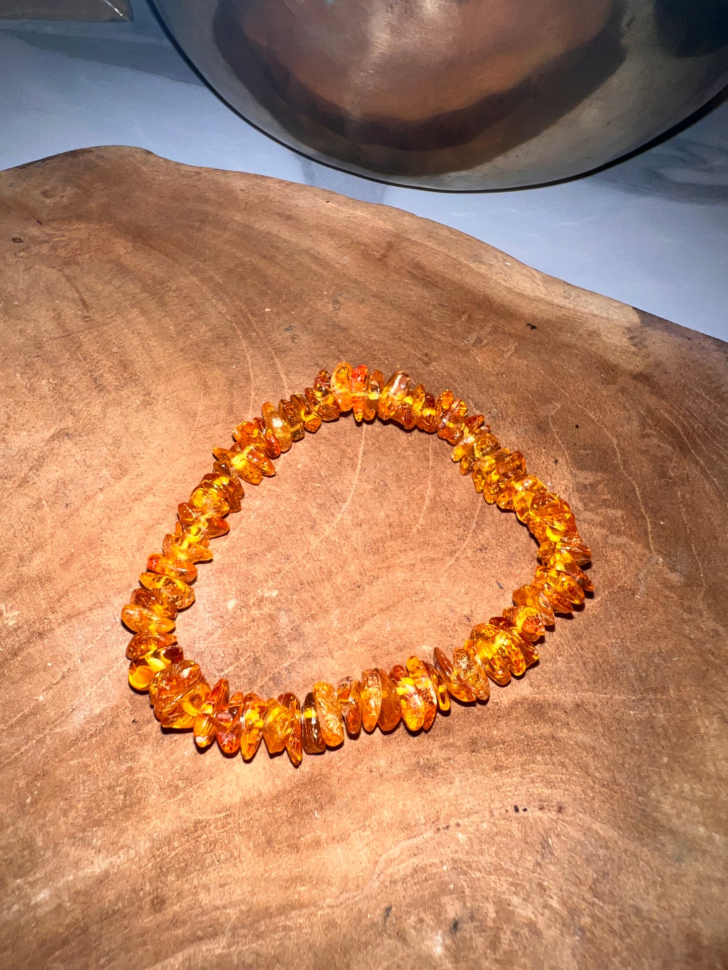 Bracelet Baroque – Ambre Jaune (Qualité AA) 🌞