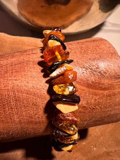 Bracelet Baroque – Ambre Multicolore (Qualité AA) 🌈