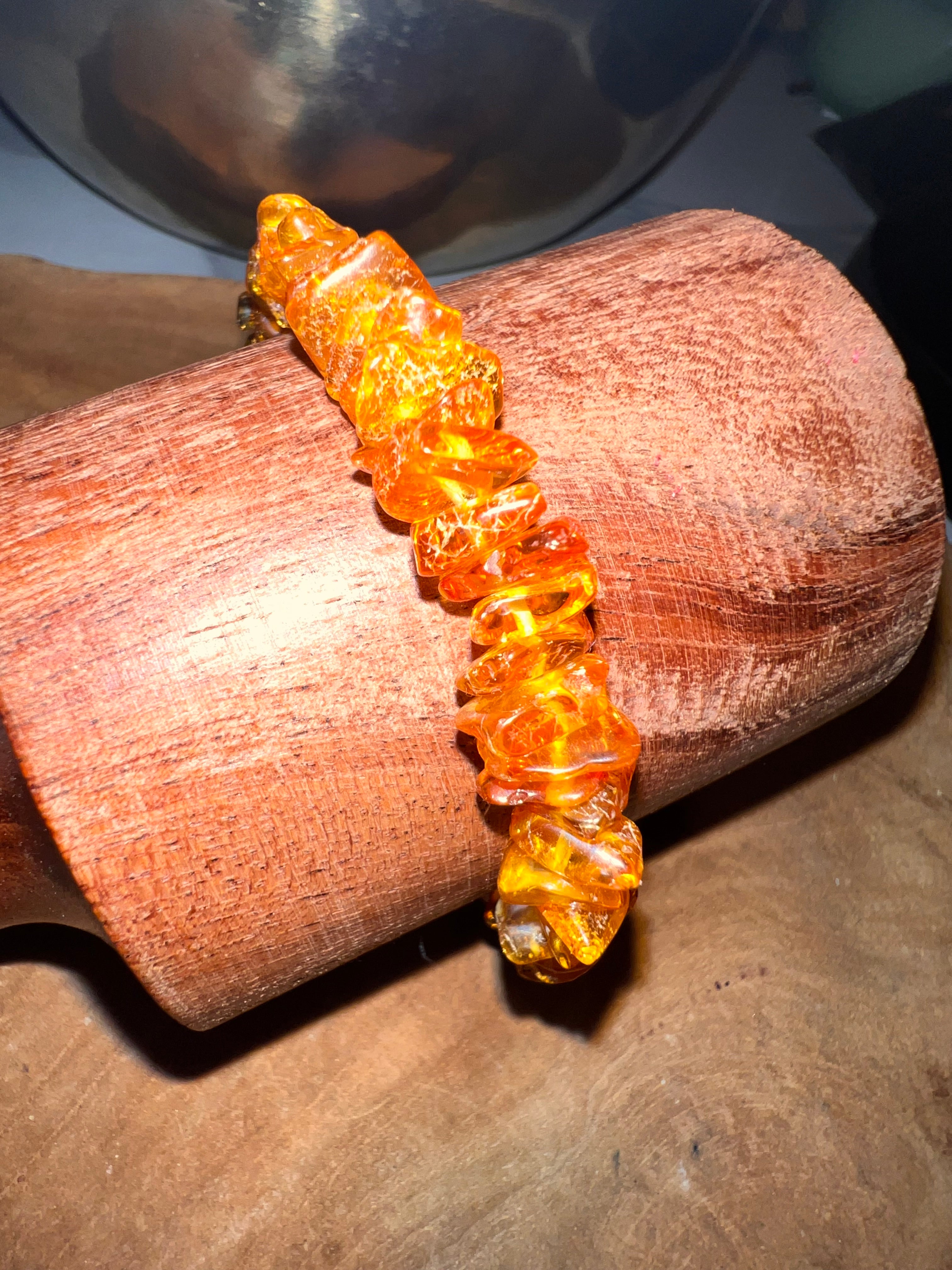 Bracelet Baroque – Ambre Jaune (Qualité AA) 🌞