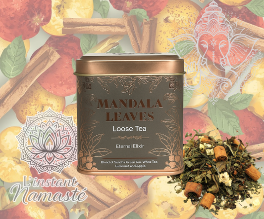 🍃 Thé Blanc & Sencha « Élixir Éternel » – Pomme Cannelle