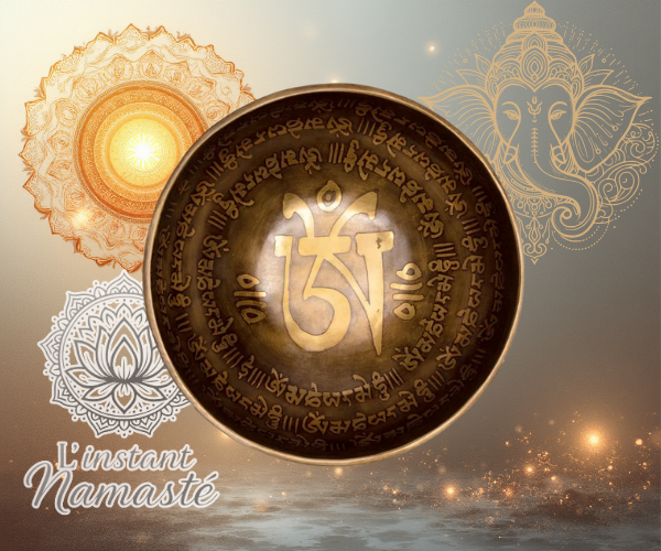 🕉️ Bol Chantant Tibétain Gravé à la Main – 20 cm (1,15 à 1,3 kg) ° Sur commande