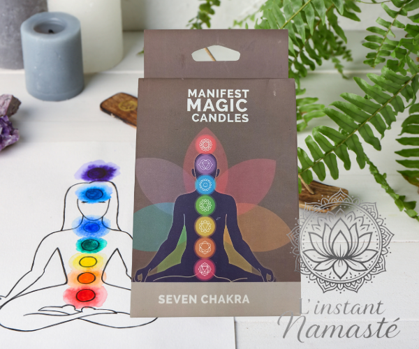 🕯️ 7 bougies chakras – Équilibrage énergétique & méditation 🕯️