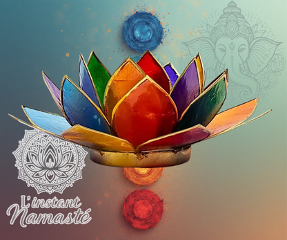 ✨ Éclairage Lotus 7 Chakras & Or 🪷